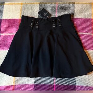 Midnight Hour - NWT - Mini Skater Skirt - Black - Large - Goth